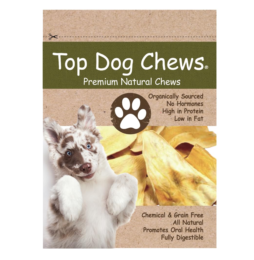 Top Dog Chews oreilles boeuf format gros, récompense durable.