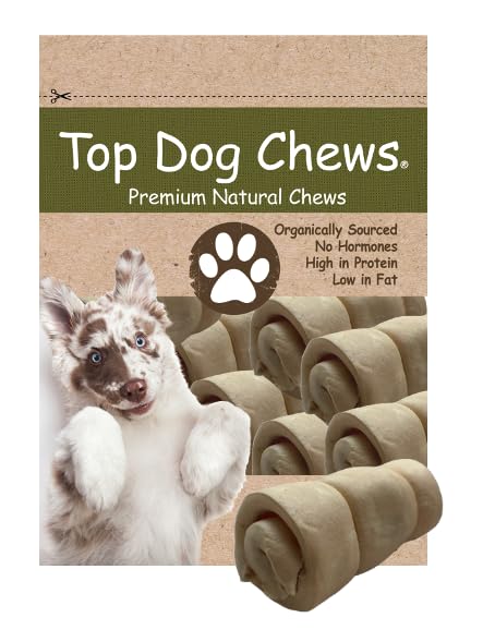 Top Dog Chews: Rouleaux joue boeuf 3 pouces, durables, idéal pour chiens forts