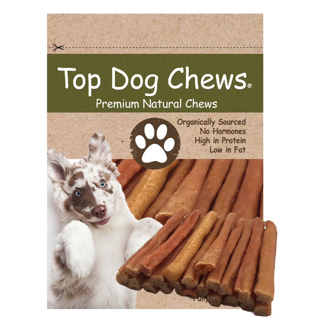Top Dog Chews tendon de dinde rond et moelleux pour récompenser pendant l'entraînement