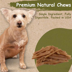 Top Dog Chews tendon de dinde plat pour chien moyen, aide à la mastication