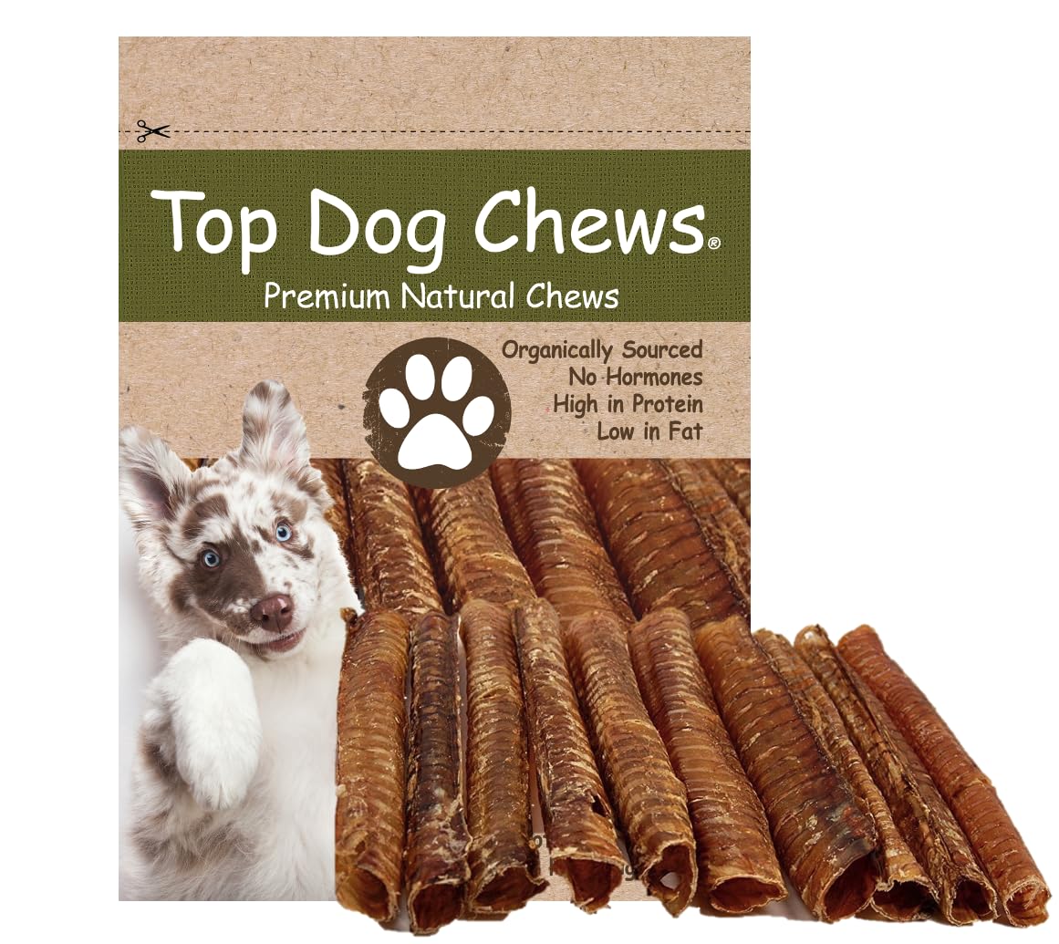 Top Dog Chews trachée de boeuf 12 pouces: texture naturelle pour l'hygiène dentaire