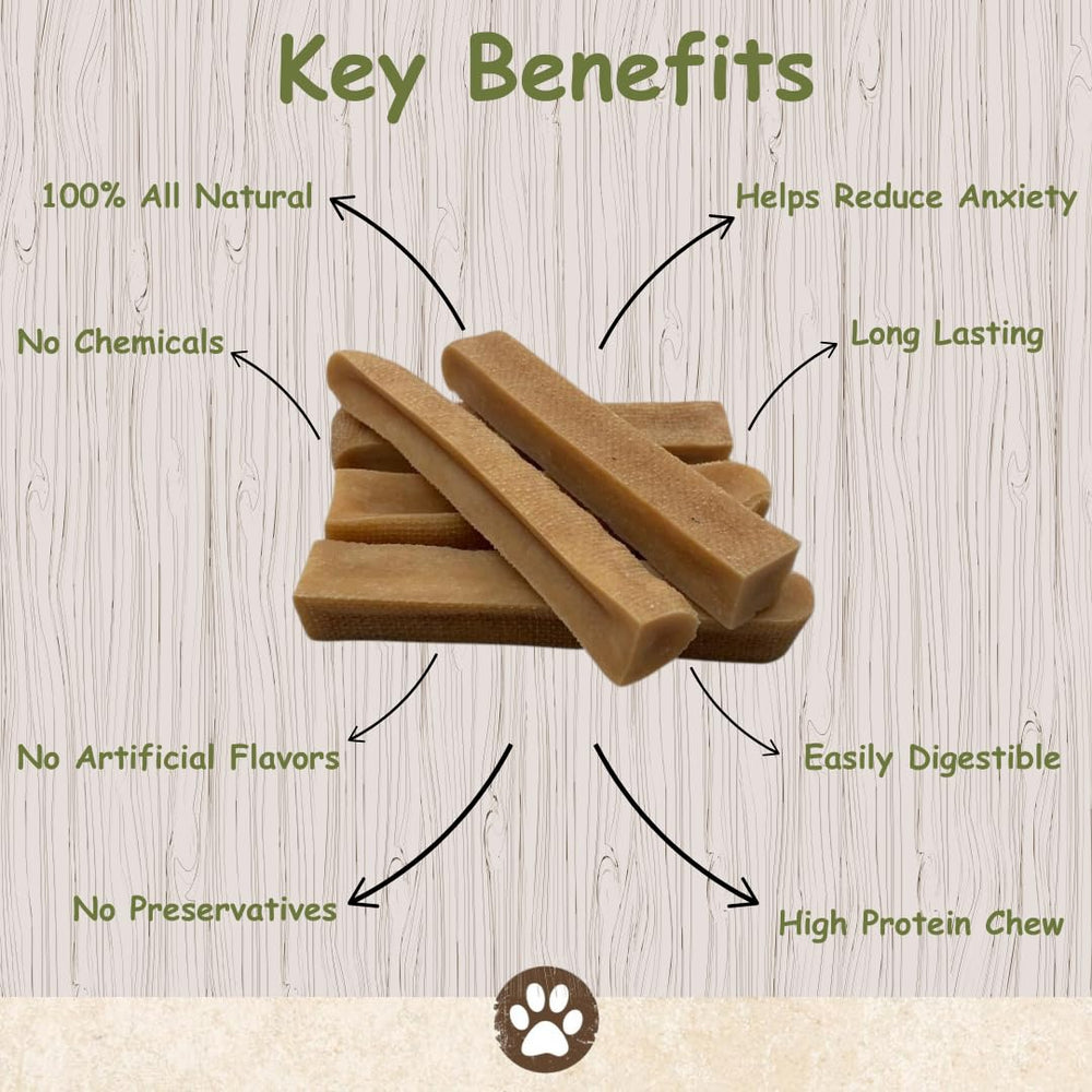 Top Dog Chews Himalayan Yak Cheese, morceau doux, texture dense pour une mastication prolongée.
