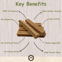 Top Dog Chews Himalayan Yak Cheese, morceau doux, texture dense pour une mastication prolongée.