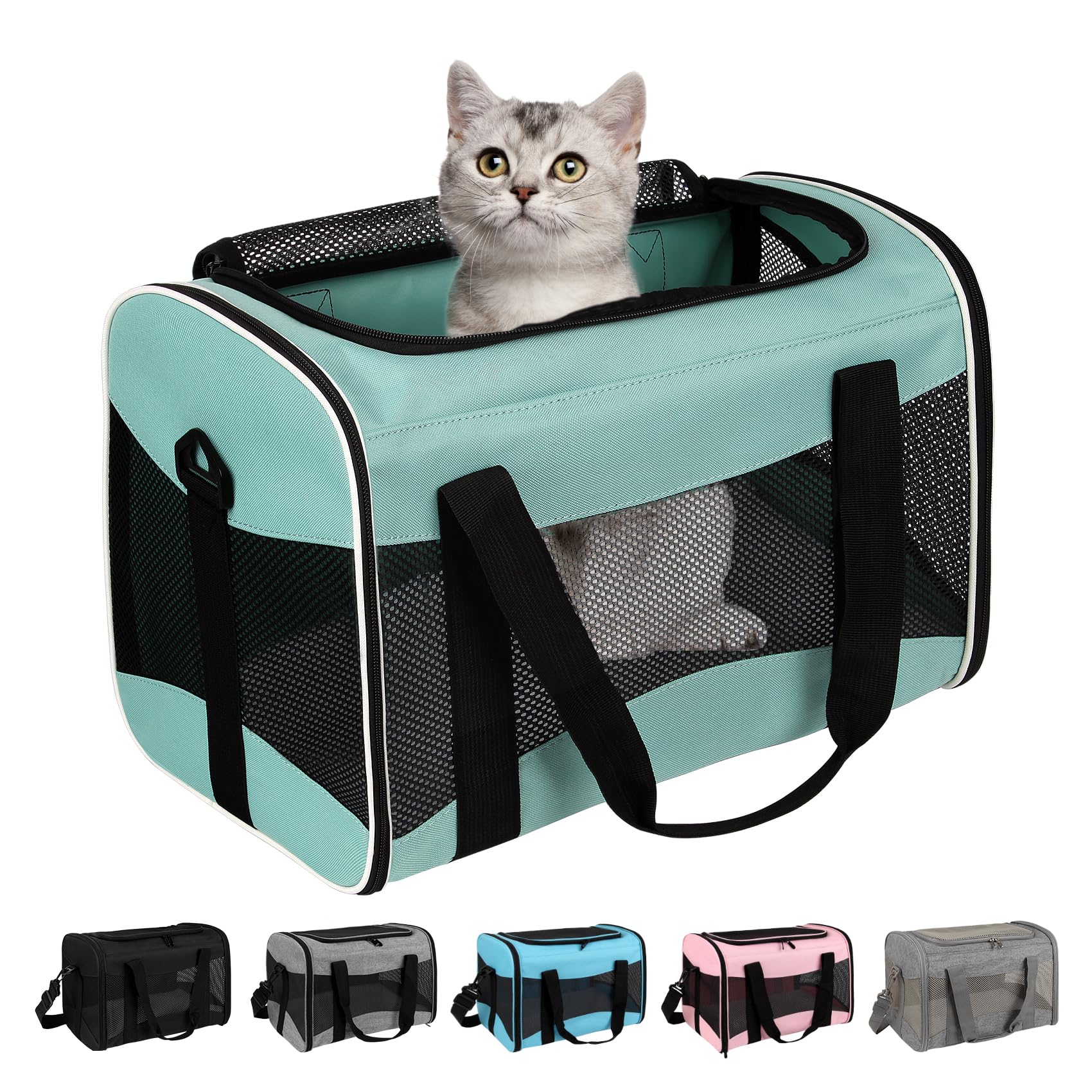 Top Tasta sac de transport chat conçu pour se glisser sous le siège avion
