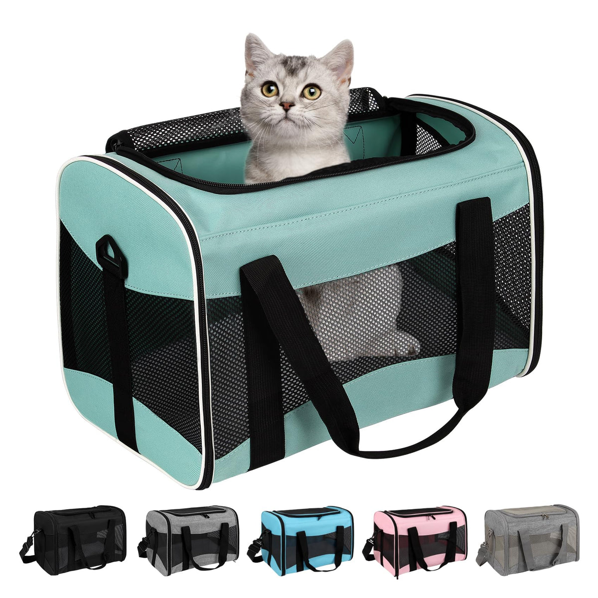 Top Tasta sac de transport chat conçu pour se glisser sous le siège avion