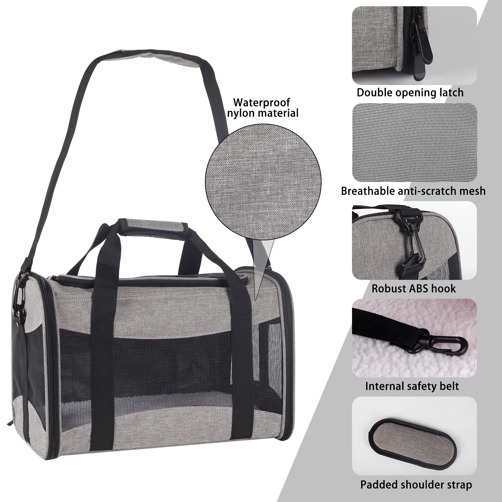 Top Tasta sac transport chat coussin laine détachable pour repos.