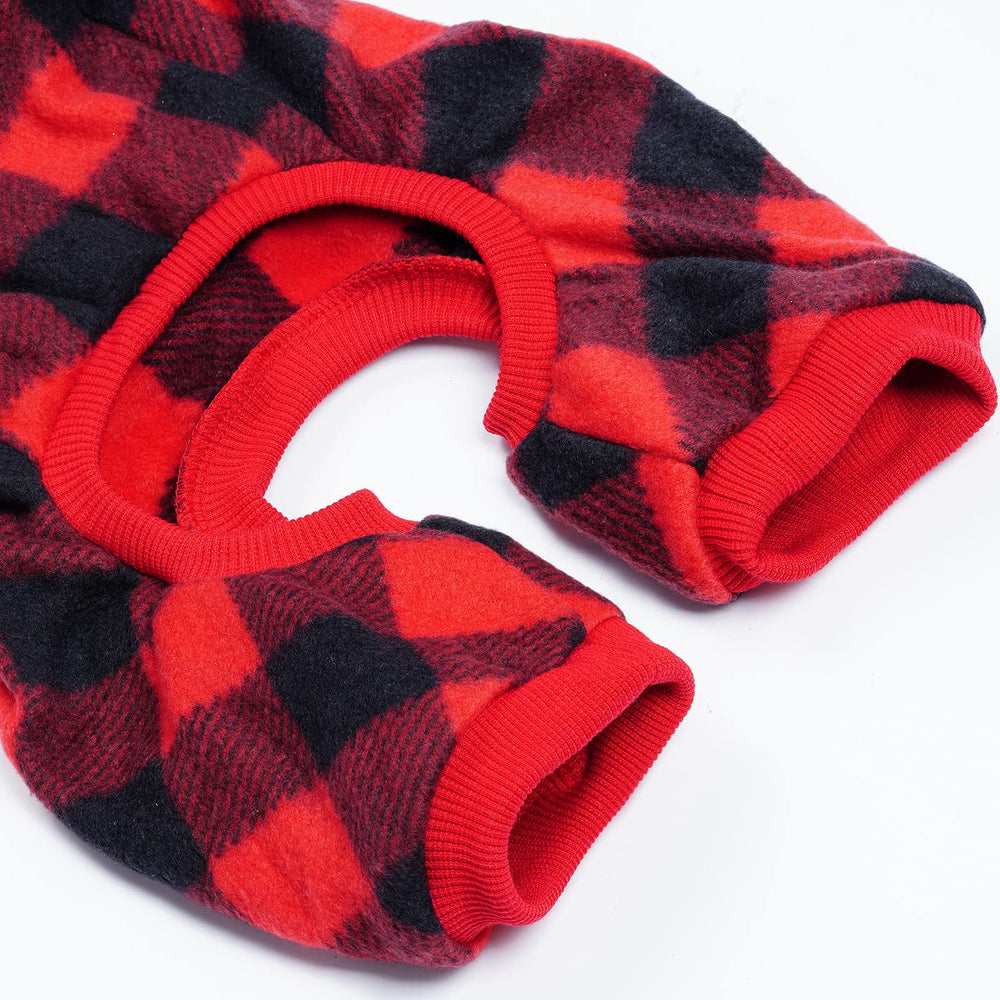 Topbuti pyjama chat velours rouge, pratique pour les photos festives.