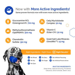 GlycanAid gommes contiennent glucosamine HCl, chondroïtine et MSM pour les articulations