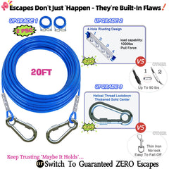 TOPKNOT cable-chien-40-pieds: extension pratique pour espaces généreux
