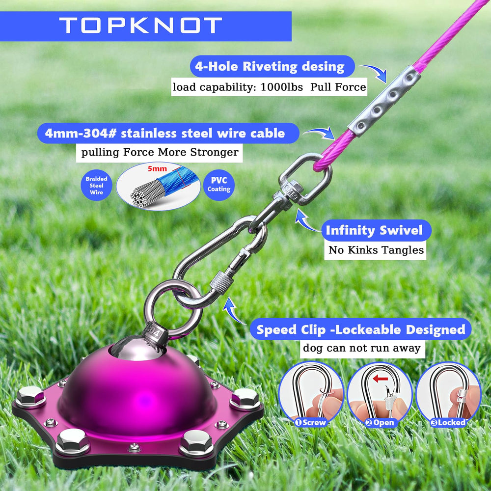 TopKnot installation rapide sur terrain dur et stable