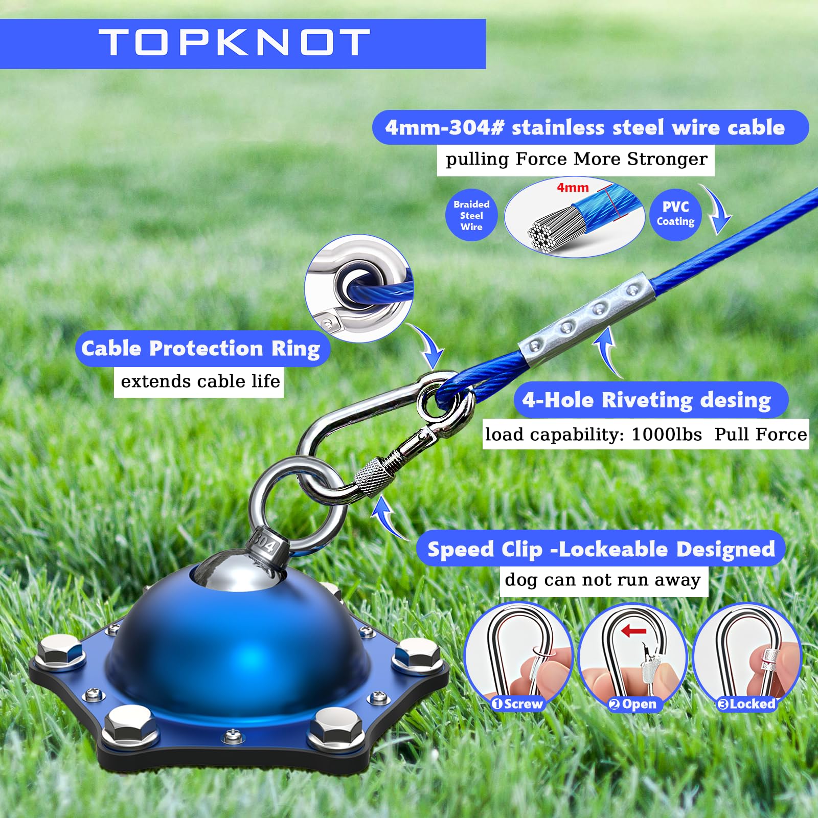 TOPKNOT parcours-chien-complet-accessoires: kit prêt à l'emploi avec éléments robustes.