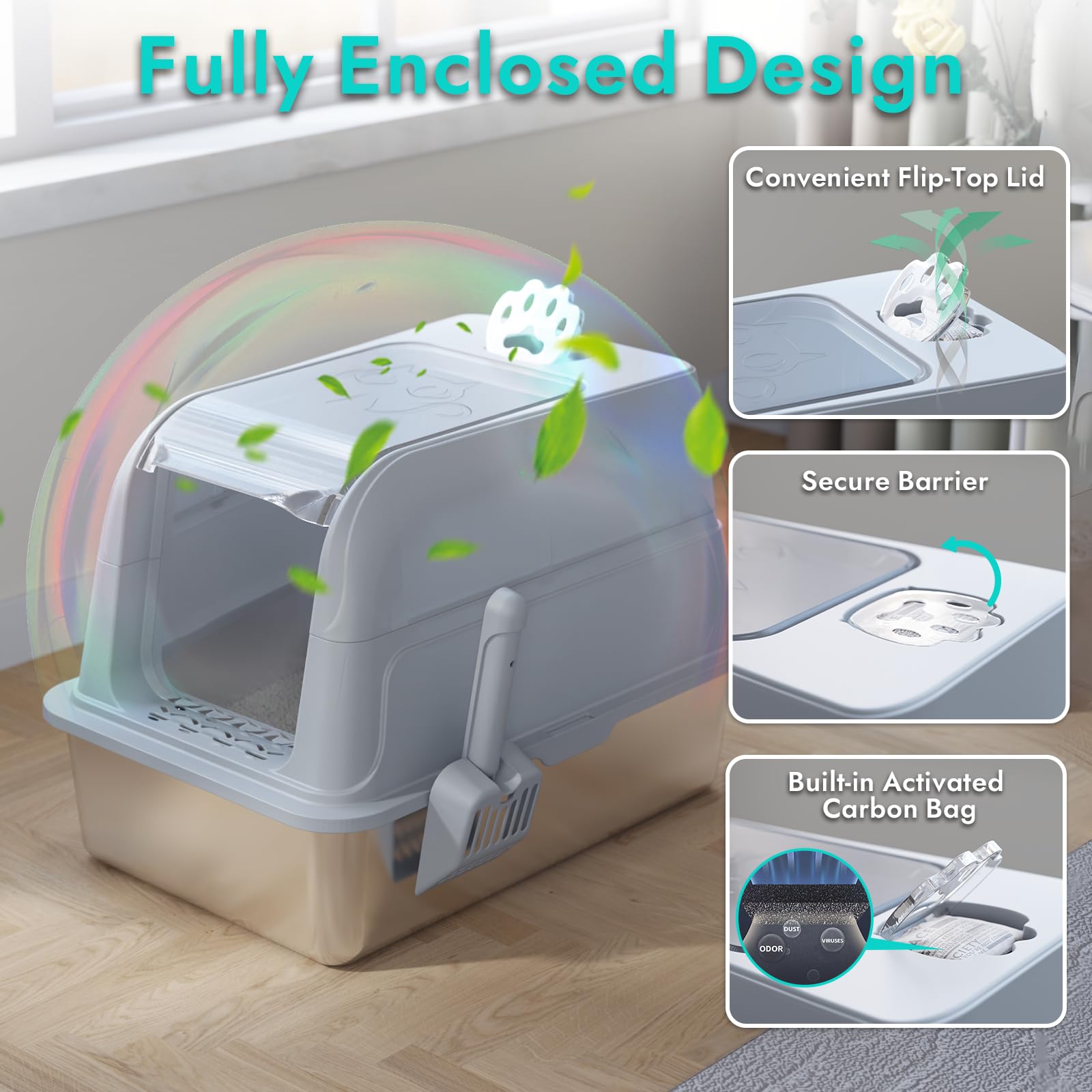 TopOpen bac-litière grande taille pour grands chats: espace confortable et sans débordement.