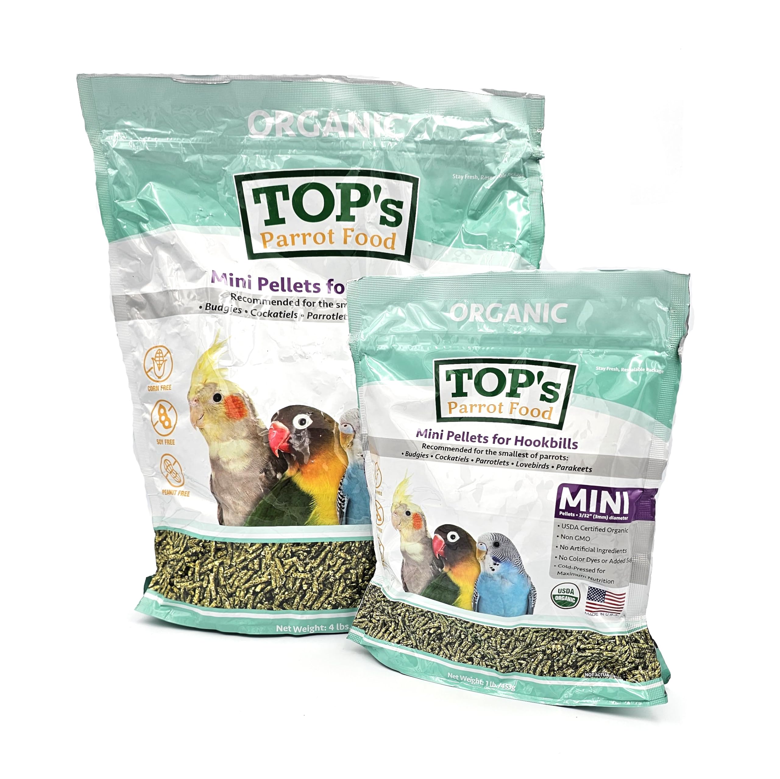 TOP's Parrot Food granulés mini arôme naturel pour une dégustation agréable.