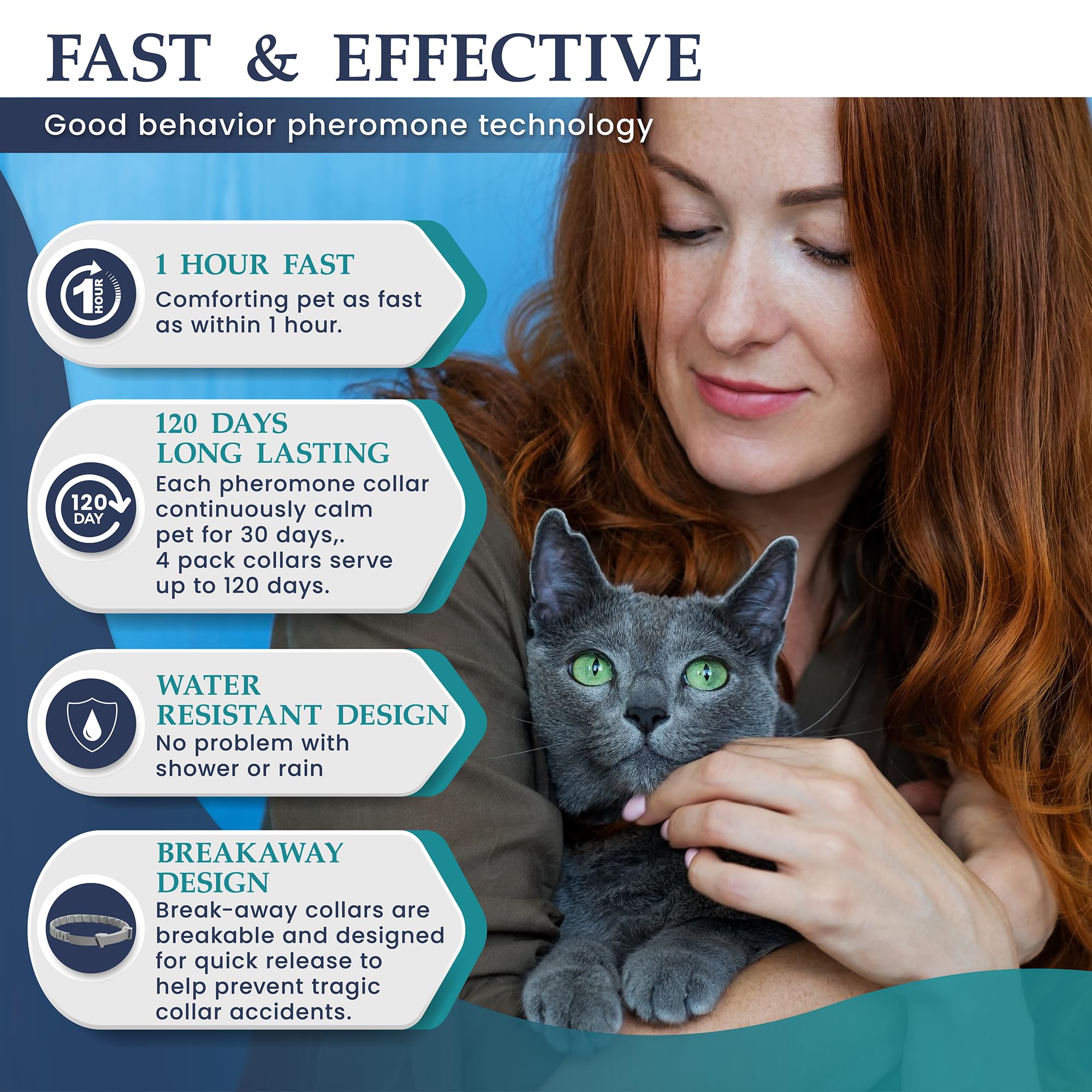 TopSum collier apaisant pour chat voyage pour trajets plus sereins.