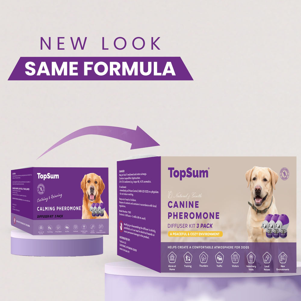 TopSum diffuseur avec phéromones canines favorisant le bien-être quotidien.