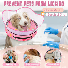 Toptakeit collier chien protection postopératoire détachable pour limiter le lèchement
