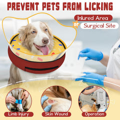 Toptakeit collier donut gonflable pour chien – protection légère après chirurgie