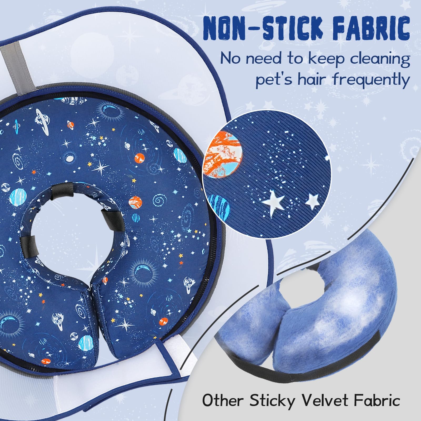 Confort moelleux et respirant du collier donut gonflable Toptakeit.