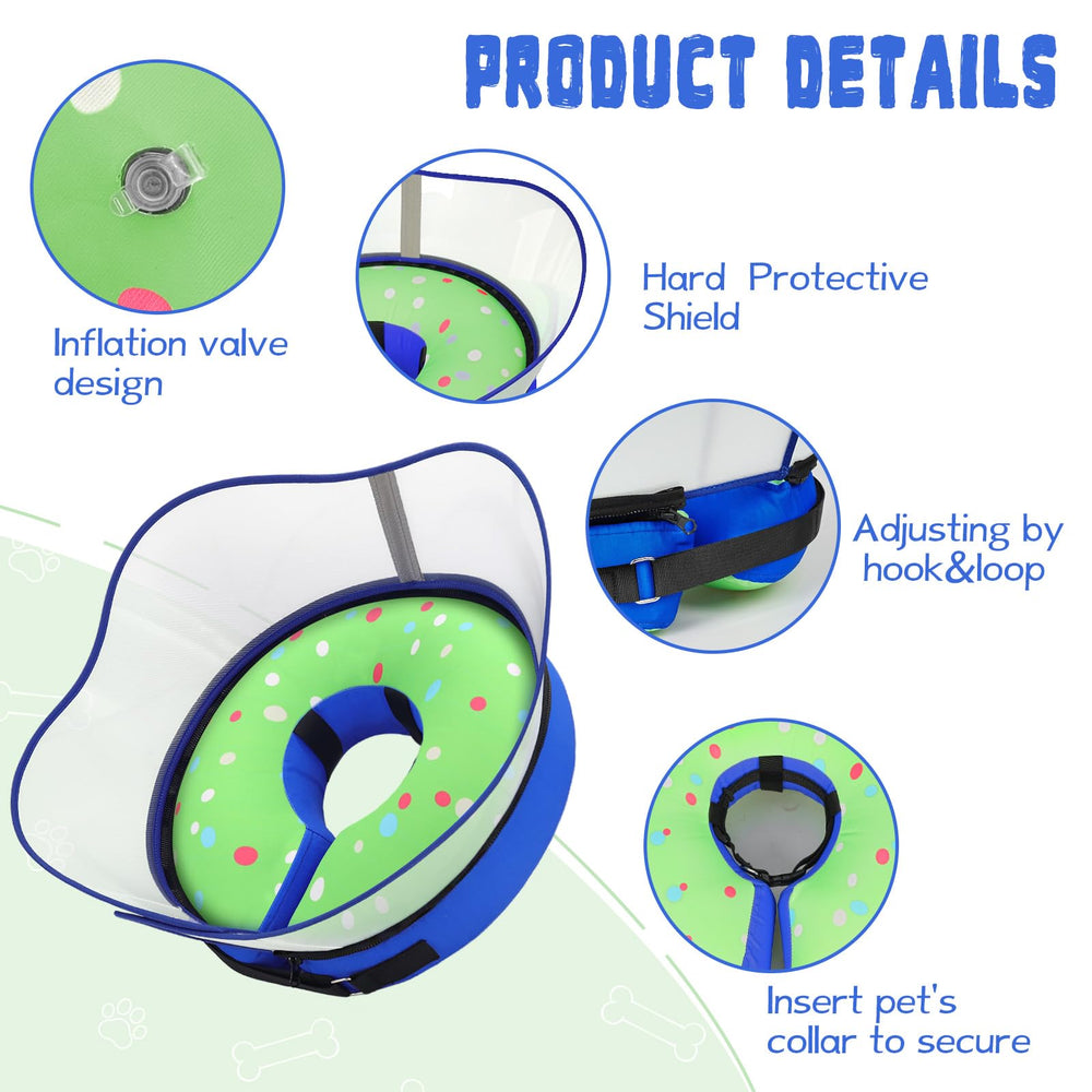 Toptakeit sécurité intérieure, collier donut ajustable et adapté aux chiens actifs