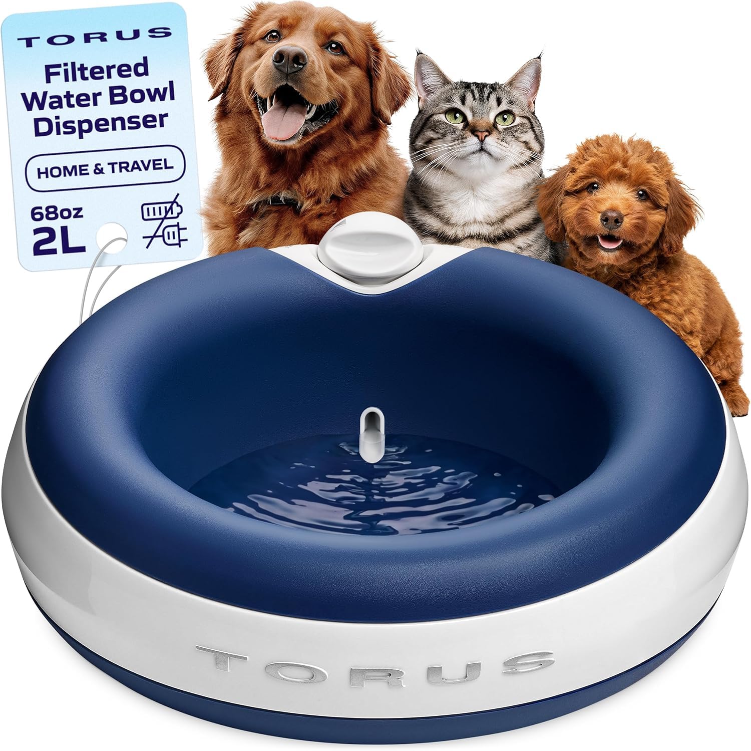 Torus Pet distributeur d'eau automatique pour chiens, hydratation pratique et silencieuse.