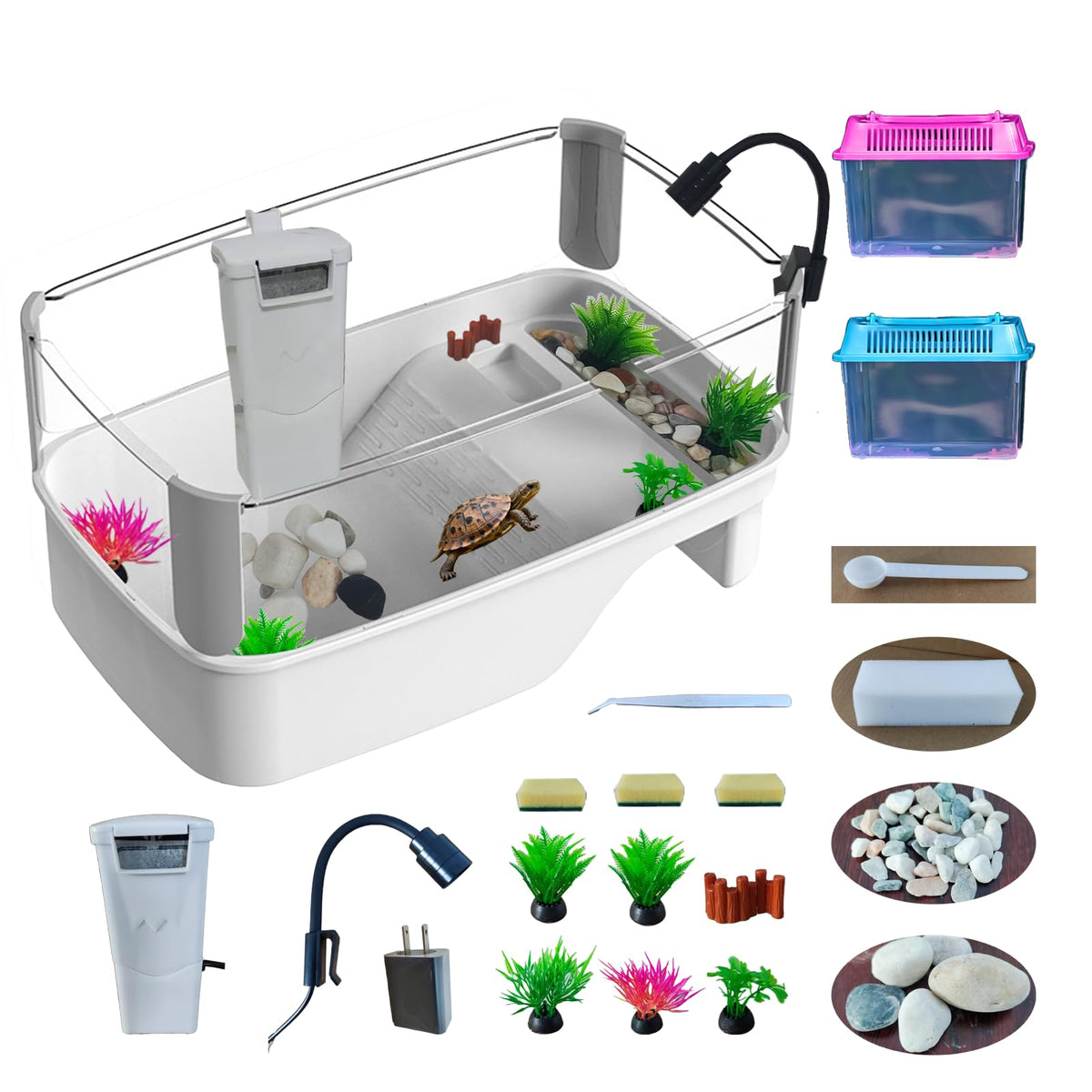 Totzliian kit habitat tortue, ensemble prêt à l’emploi pour installation rapide.