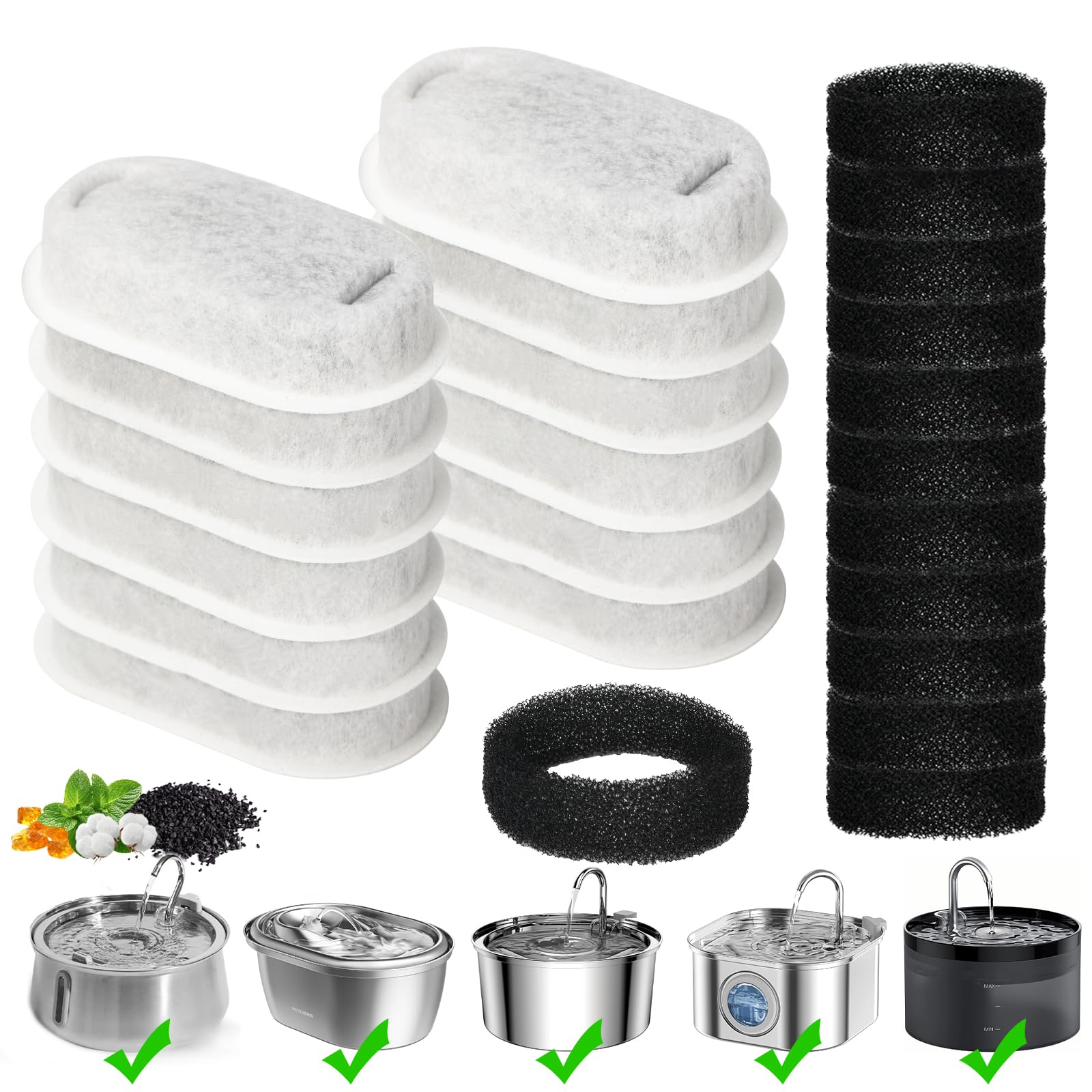 Filtre TOUDABBQ pour fontaine chat 67oz, eau plus fraîche pour votre félin.