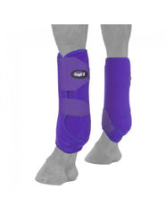 Botte sportive ventilée Tough 1 avant, taille L, violet, protection et soutien.