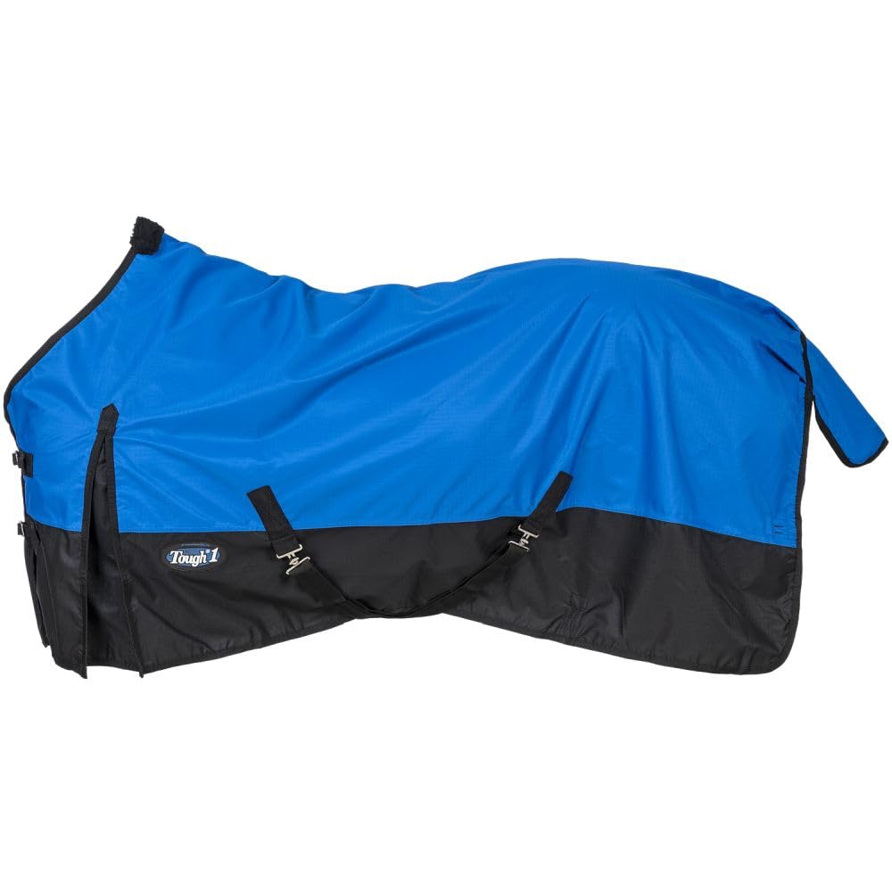 Tough1 couverture extérieur imperméable 600D bleu royal offrant une protection durable au cheval.