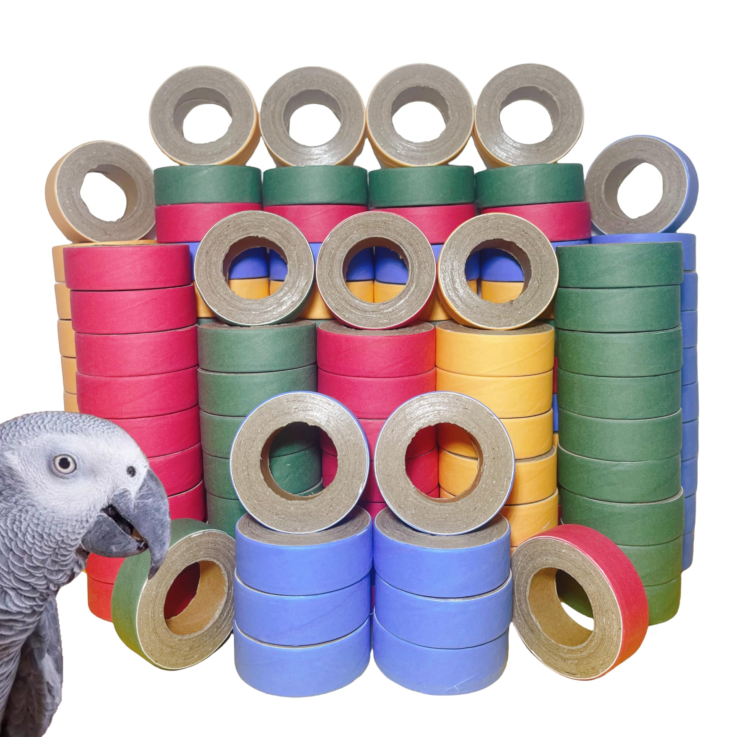 Jouet ToughRight bagels, anneau 1,75 pouce pour perroquets, stimule le mordillage.