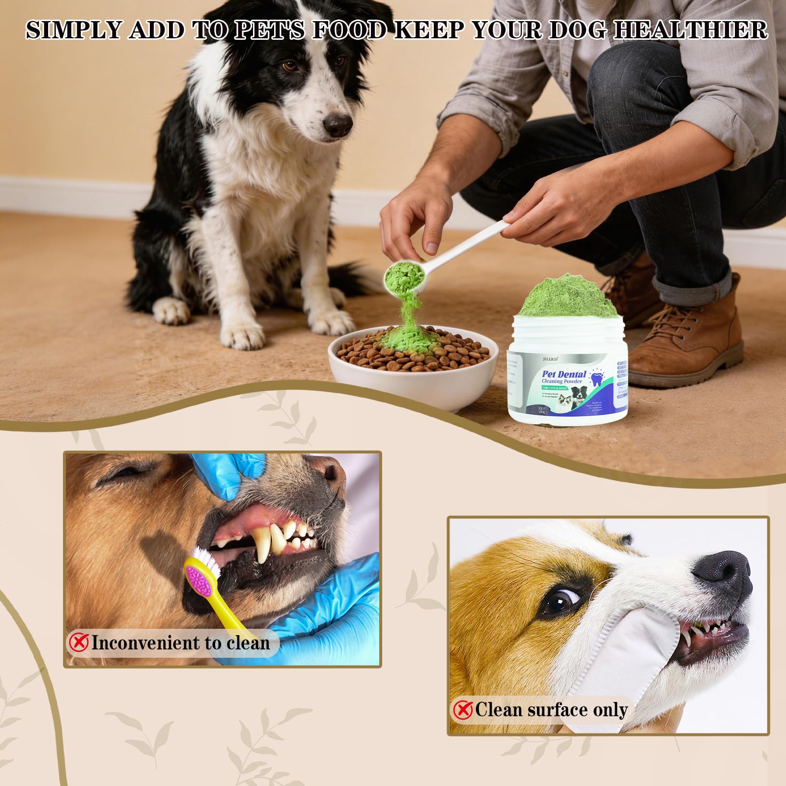 Tovaginsh DogBiotics – utilisation sans brossage pour tous les chiens.