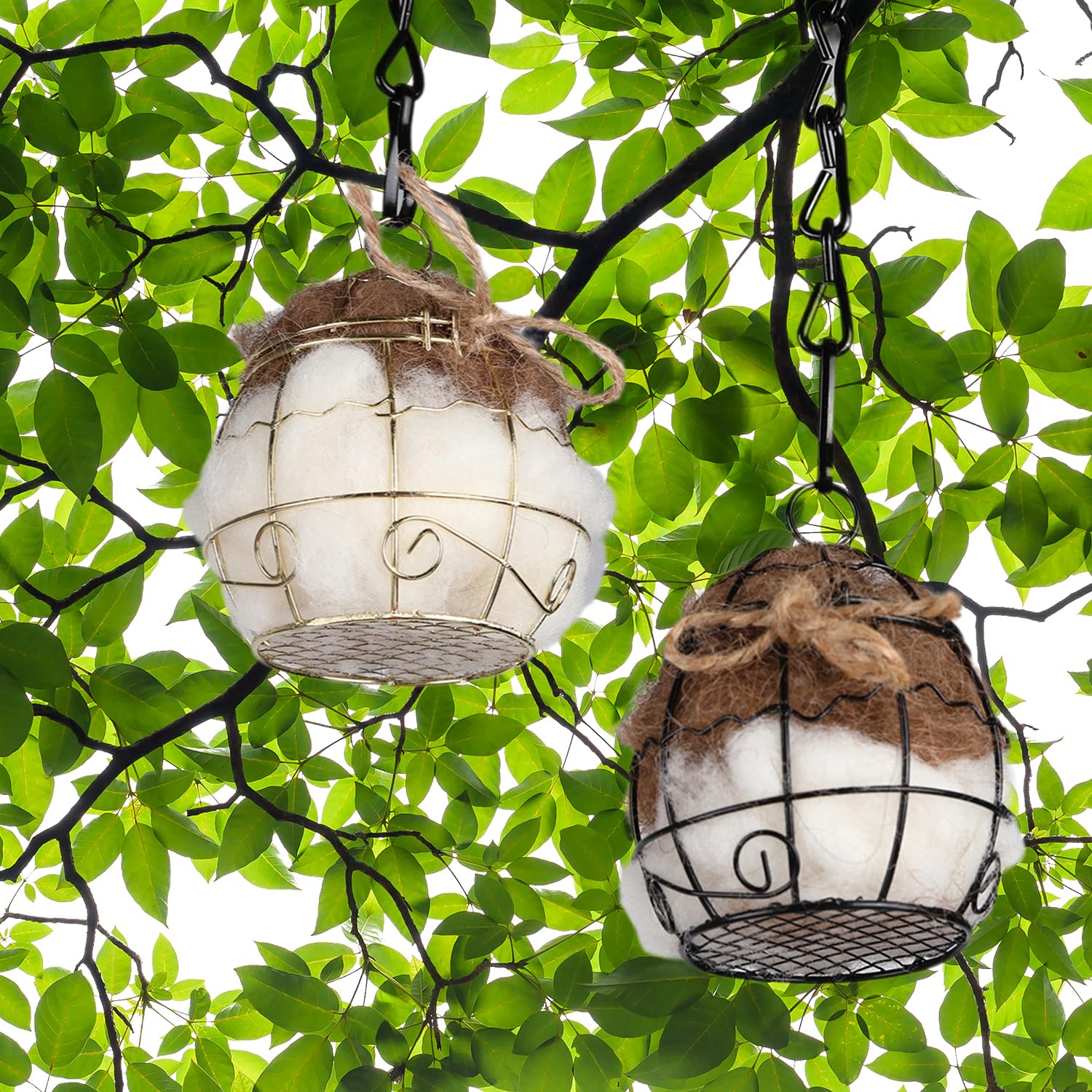 Towdreu chaine ajustable balle nidification: facile à suspendre sur branches et balcons.