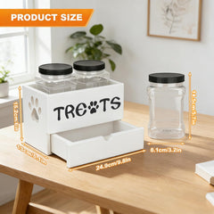 TOWEBOORY boîte double étage pour un rangement centralisé des aliments et friandises.