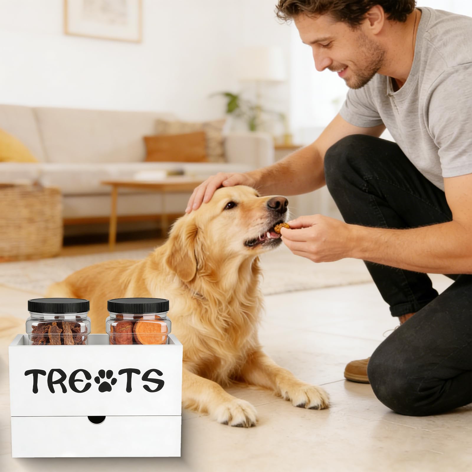 TOWEBOORY tiroir inférieur spacieux pour nourriture et bols.