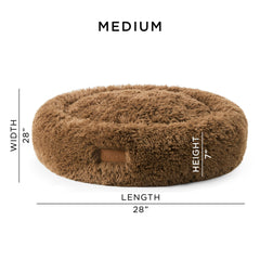 Town & Country Luxe CuddleTown, coussin beignet peluche, base antidérapante pour rester en place