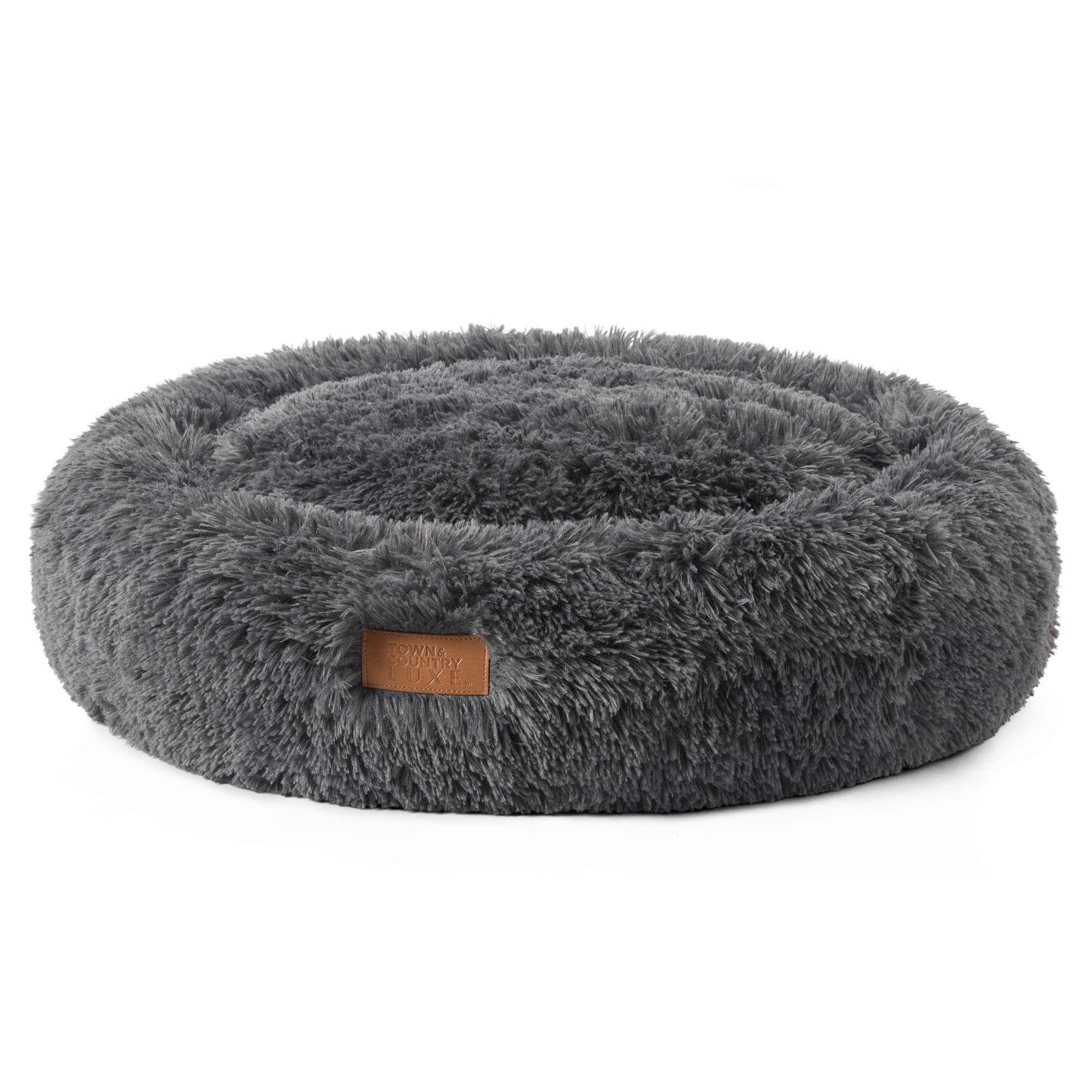 Town & Country Luxe CuddleTown Donut Bed face avant détaillée pour un accueil cosy.