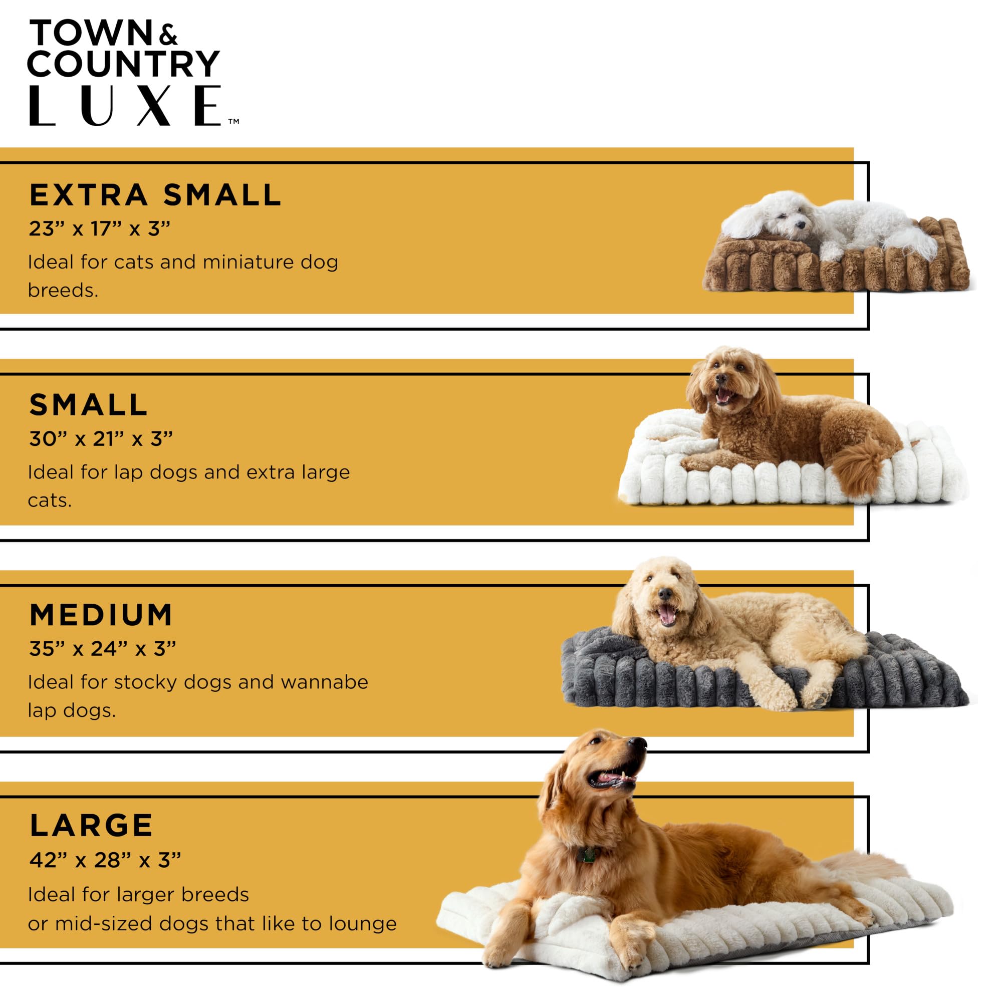 Town & Country Luxe CuddleTown – fond anti-dérapant pour plus de stabilité.