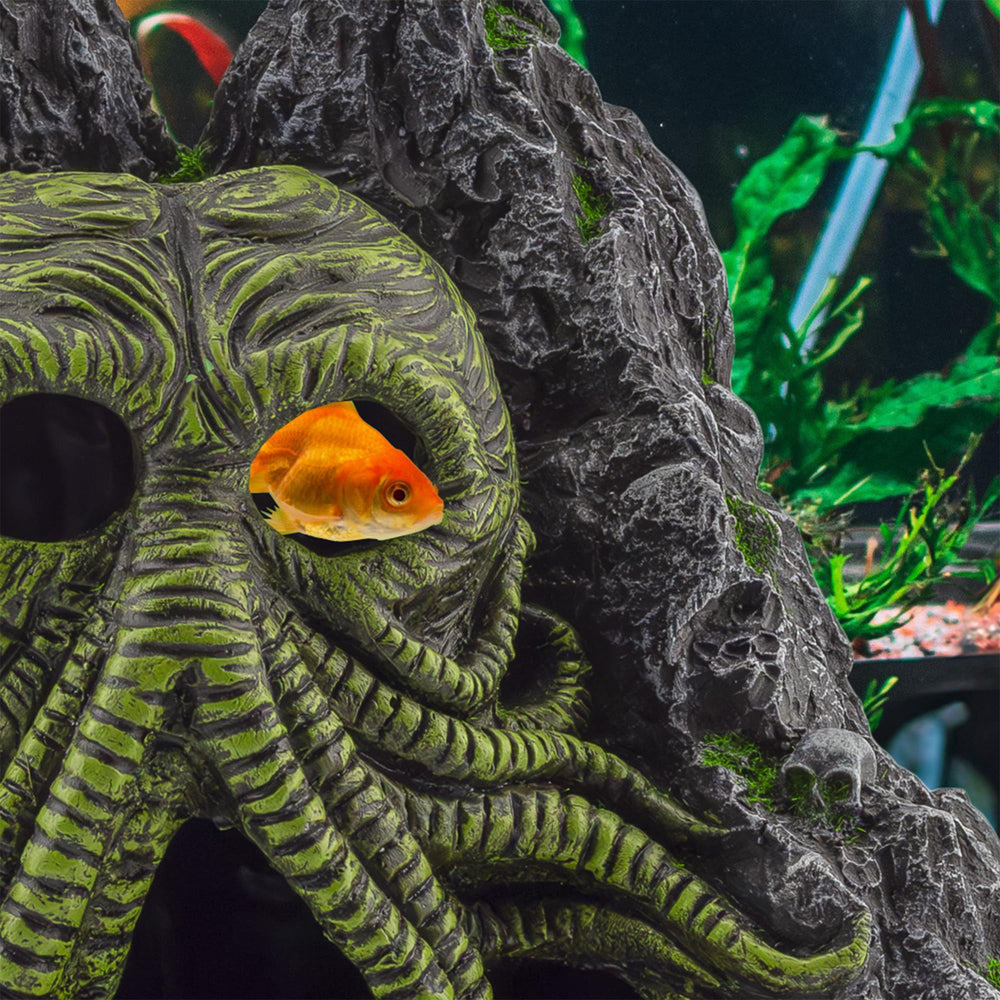 Détail des textures résine et visage du Cthulhu.