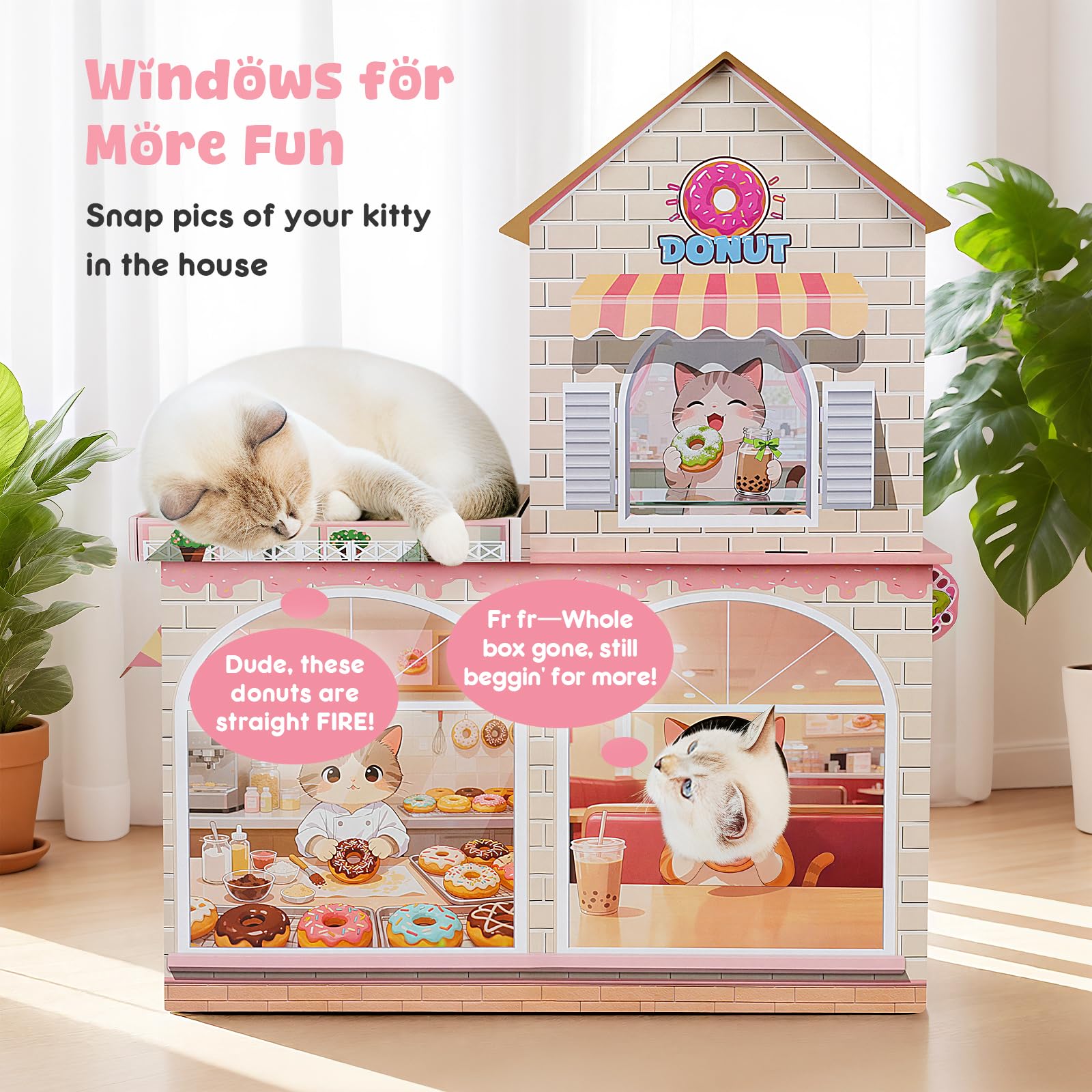 TOYSBOOM Carton robuste et non toxique: cadre sûr pour chats.