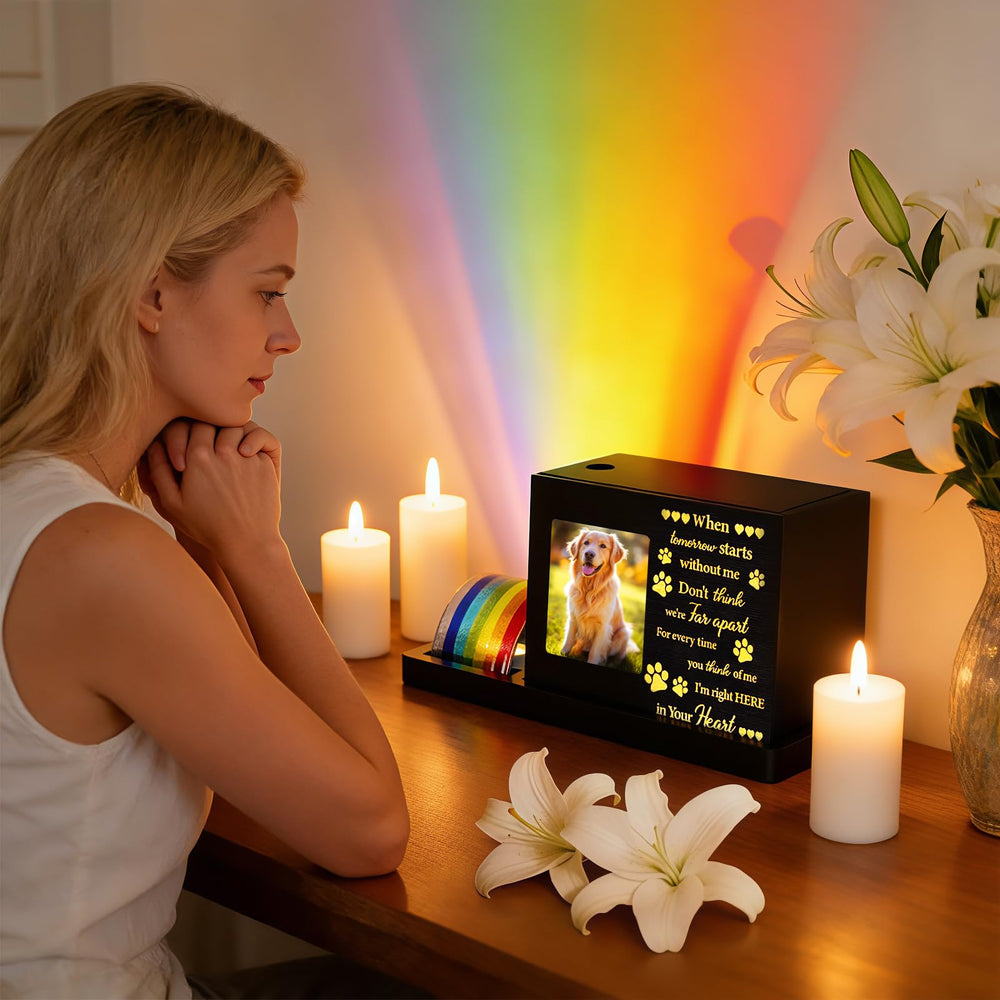 TOYSBOOM Urne animale avec photo personnalisée, hommage sensible et durable