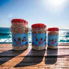 Toyuto nourriture flottante krill crevettes, pellets faciles a distribuer.