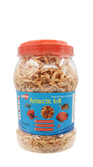 Toyuto Premium krill crevettes seches en bouteille, source proteique naturelle.