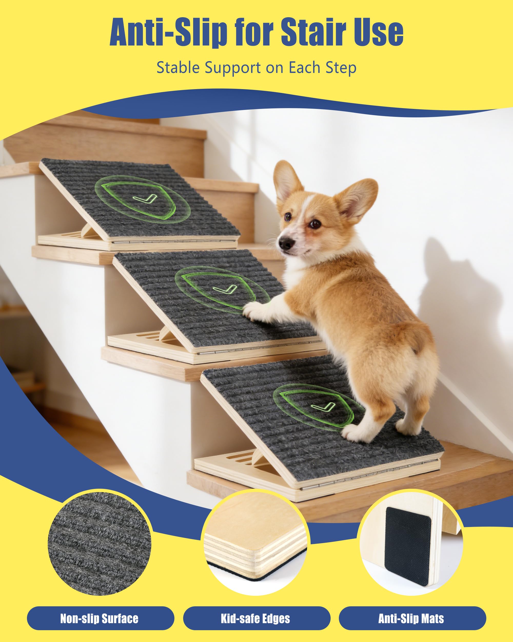 tozzwaig rampe bois stable angle reglable: s adapte à vos escaliers