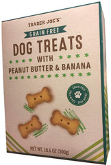 Trader Joe's friandises pour chien sur emballage, pratique et faciles à partager.