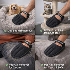 Gants Trazon sur vêtements, retire rapidement poils de chien et chat.