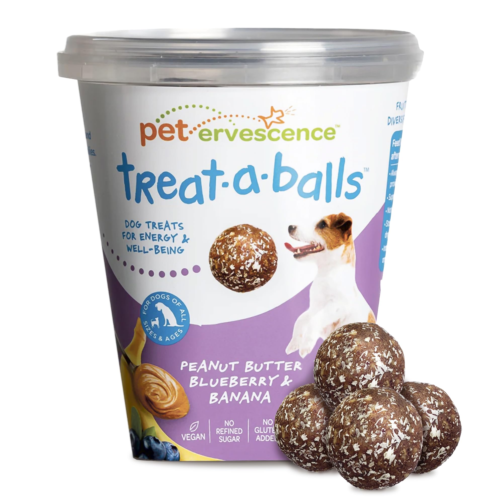 TREAT-A-BALLS balle-pate-arachide, friandise naturelle idéale pour l'entraînement canin.