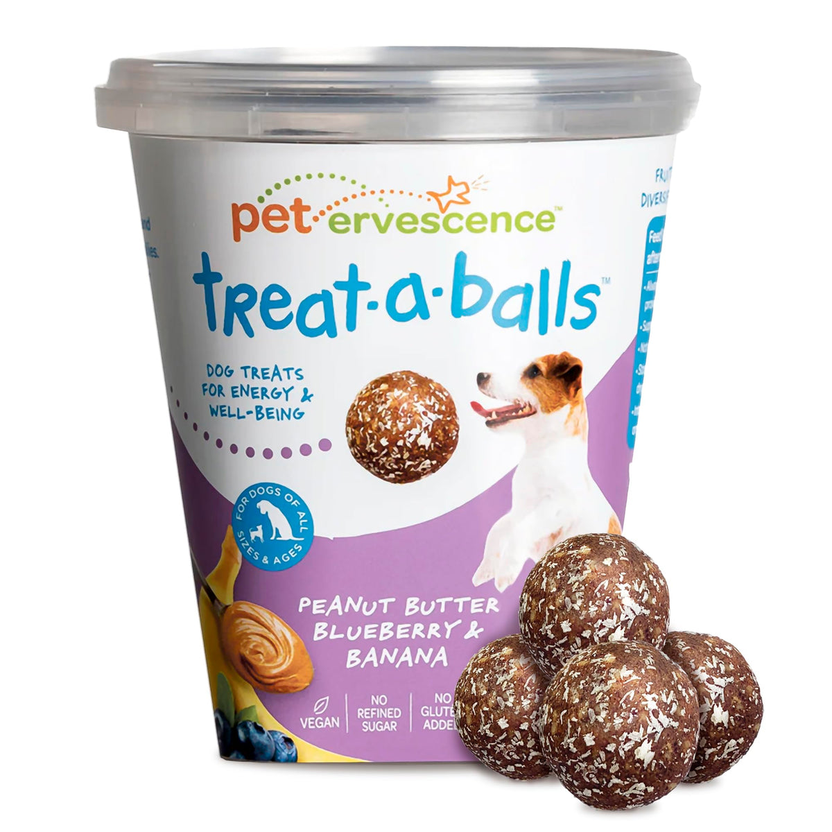 TREAT-A-BALLS balle-pate-arachide, friandise naturelle idéale pour l'entraînement canin.