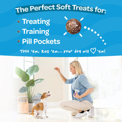 TREAT-A-BALLS balle-pate-arachide, texture moelleuse facilitant la récompense.