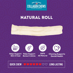 Chien mâchant un rouleau Treatly, expérience de mastication satisfaisante