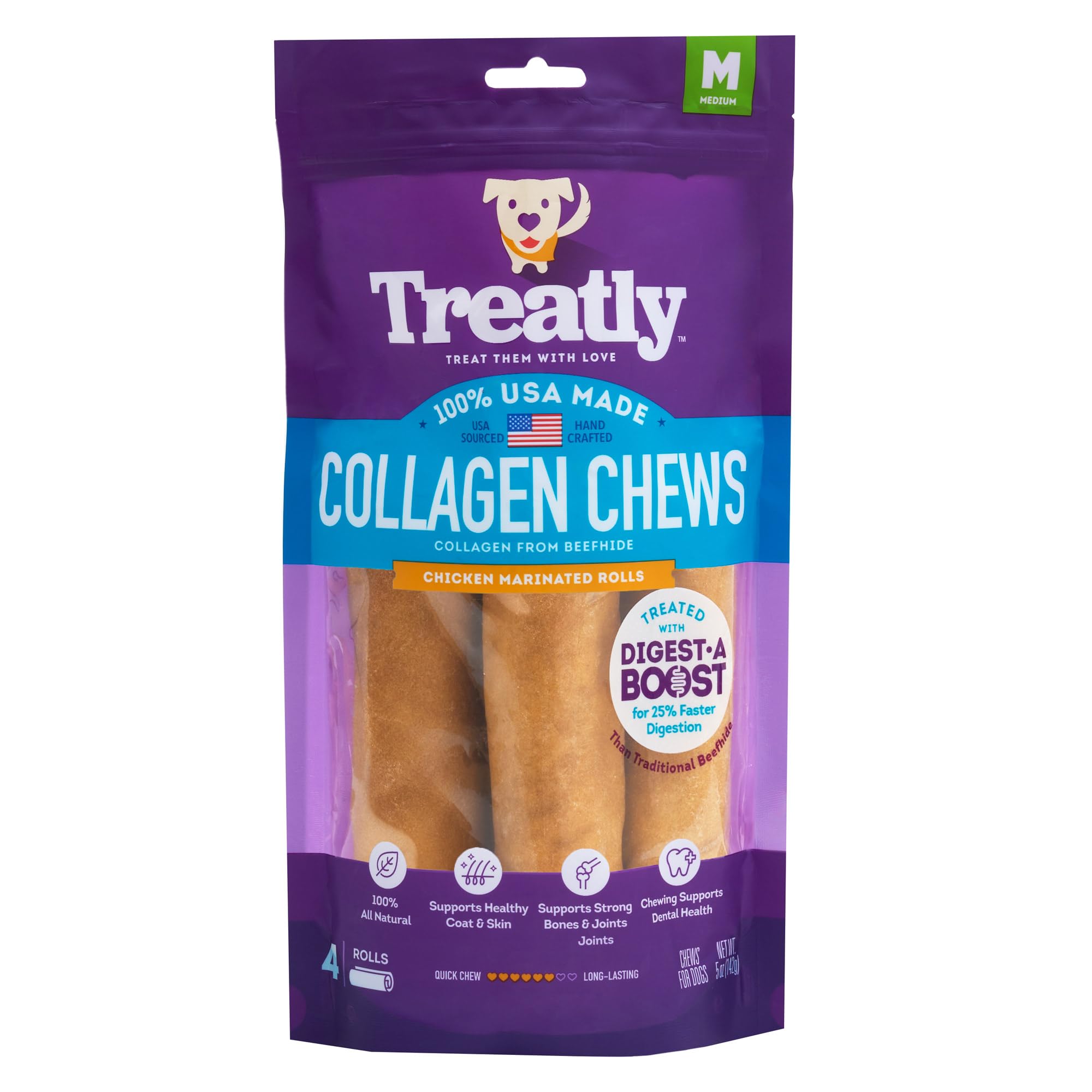 Emballage Treatly des rouleaux collagene au poulet mariné