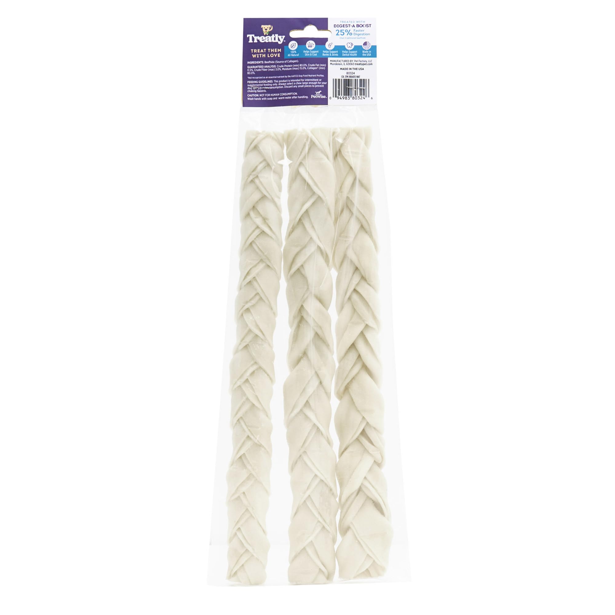 Treatly os boeuf collagene mordant, idéal pour sessions de mastication.